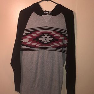 sweater hoodie with aztec design